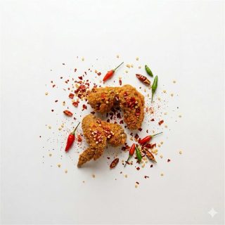 2 قطعة جناح دجاج حار
